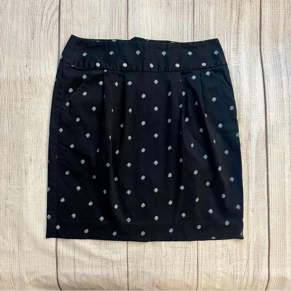 GAP Women’s Navy Blue White Polka Dot Pencil Skirt w/Pockets Size 6